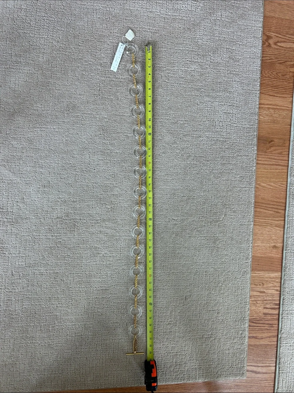 Suzi Roher Clear Acrylic Link Belt with Gold Chain